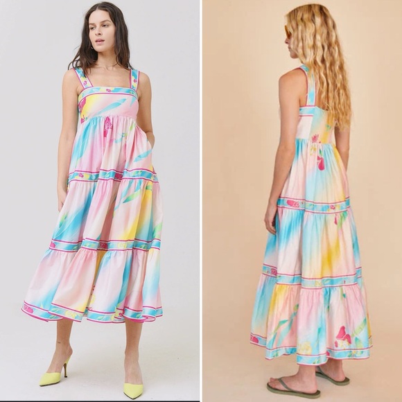 Hunter Bell Rita Gradation Floral Maxi Dress Size XS - Picture 4 of 16